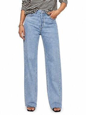 Mango Nora High-Waisted Wide Leg Jeans (Size US 4)